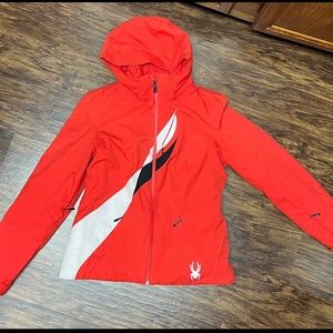 Spyder Primaloft XTL 20/20 Women's Red Hooded Ski Snow Board Winter Coat